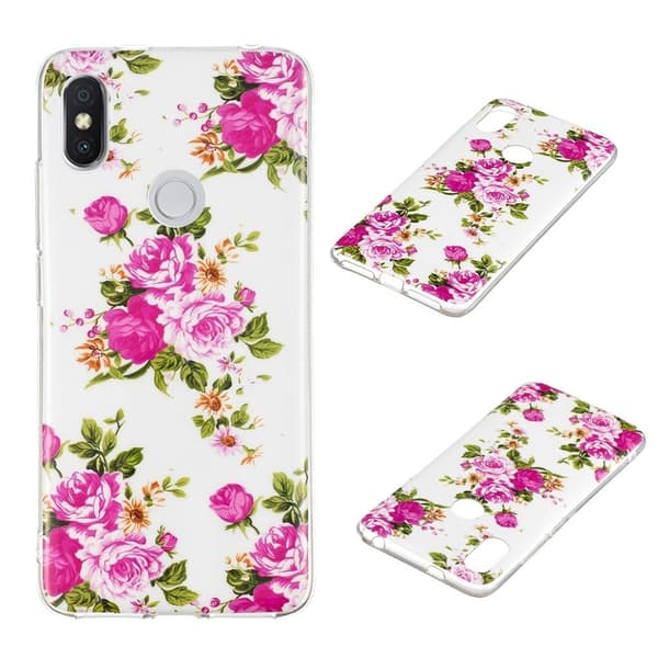 Xiaomi Redmi S2 mobilskal silikon självlysande - Blommande blomma multifärg