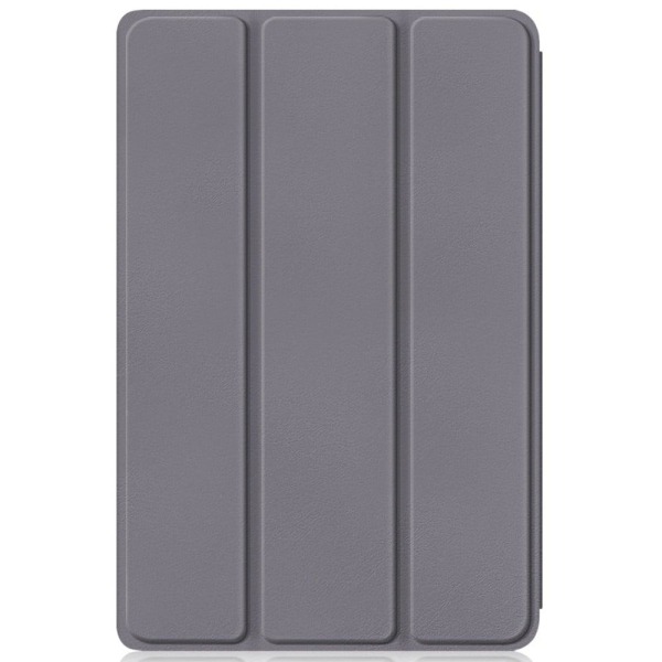 Tri-fold læder stativ taske til Amazon Fire 7 (2022) - Grå Silver grey