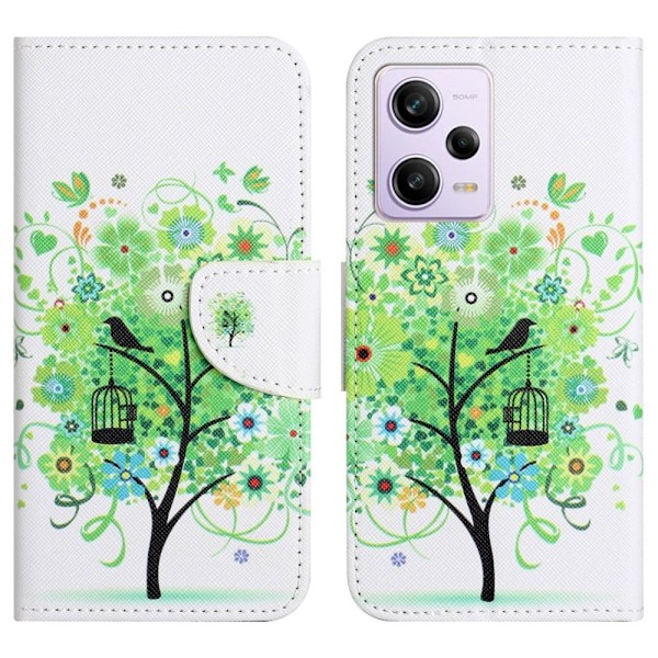 Wonderland Xiaomi Poco X5 / Redmi Note 12 Flip Fodral - Grönt Träd Grön