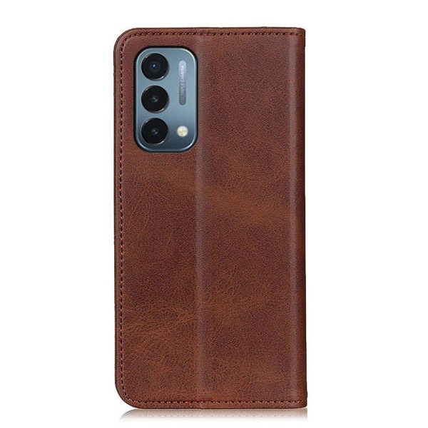 Lompakko-style Aitoa Nahkaa Läppäkotelo For OnePlus Nord N200 5G - Kahvi Brown