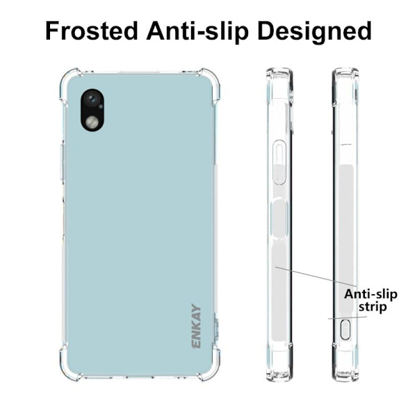 ENKAY genomskinligt droppsäkert fodral för Sony Xperia Ace III Transparent