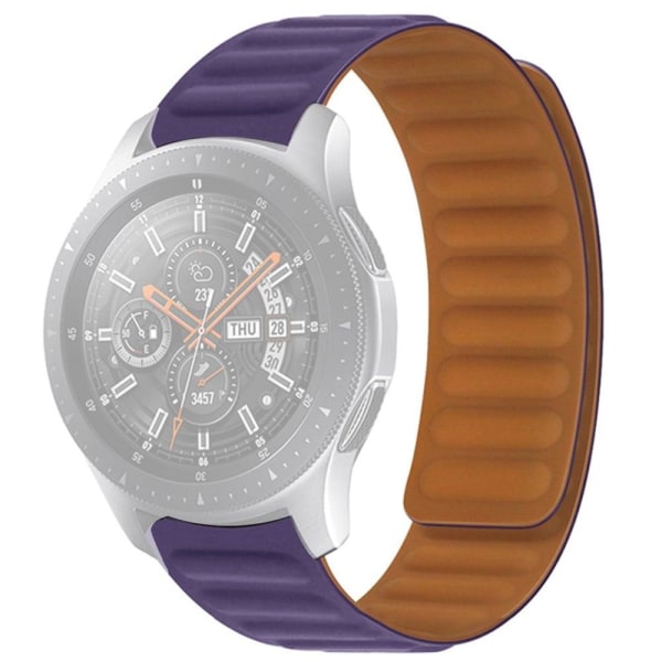 22mm Universal silicone magnetic lock watch strap - Dark Purple Lila