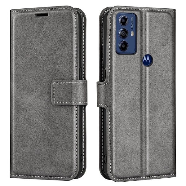 Lompakko Nahkakotelo For Motorola Moto G Play (2023) - Harmaa Silver grey