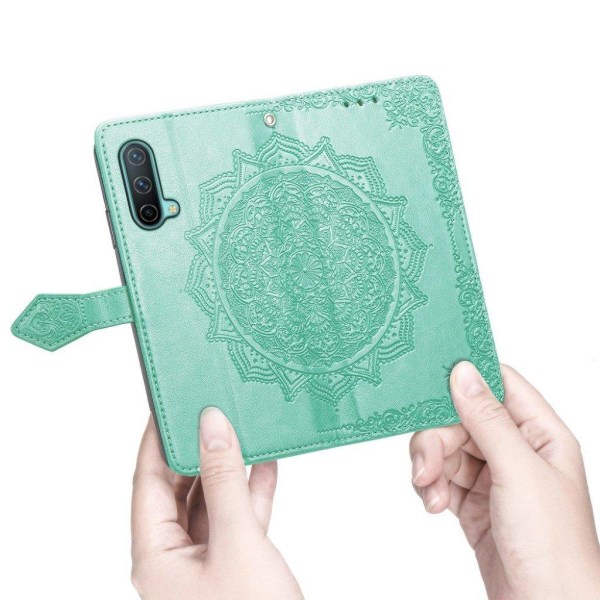 Mandala OnePlus Nord CE 5G Läppäkotelo - Vihreä Green
