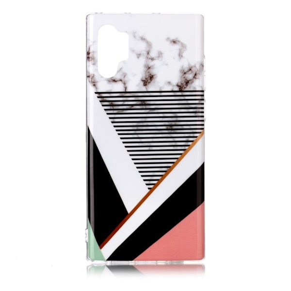 Marble Samsung Galaxy Note 10 Pro deksel - Rose / Hvit / Svart marmor Multicolor