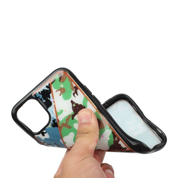 Marmormotiv iPhone 11 Pro Max skal - Trippel-Kamouflagemönster Grön
