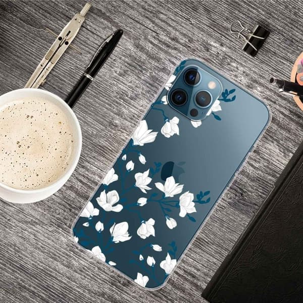Deco iPhone 14 Pro Max kotelot - Valkoinen Kukka White