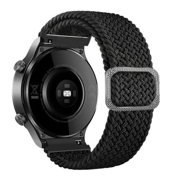 22mm Universal nylonhihna soljella - Musta Black