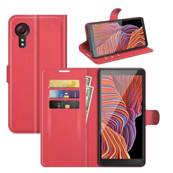 Classic Samsung Galaxy Xcover 5 Flippetui - Rød Red