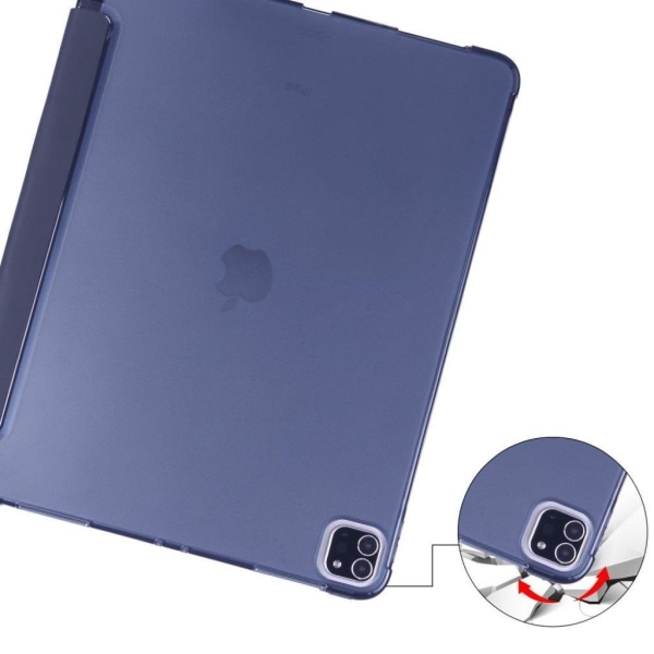iPad Pro 12.9 inch (2020) / (2018) tri-fold leather case - Blue Blå