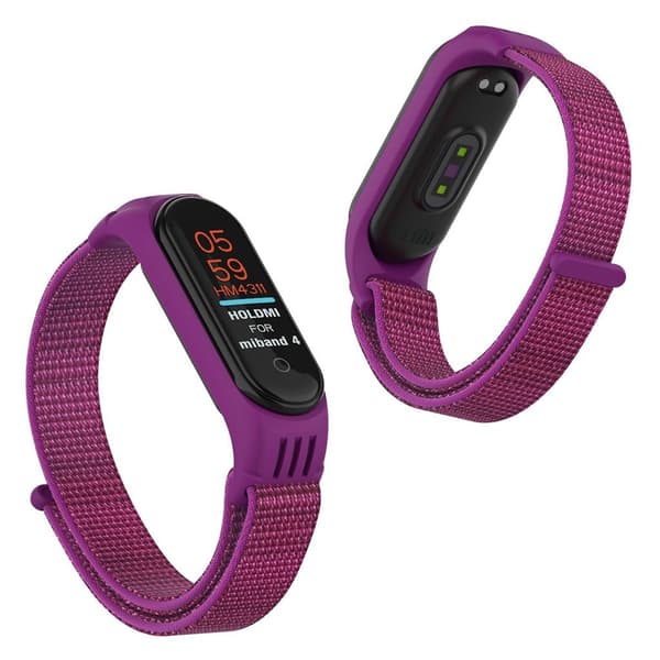 Xiaomi Mi Band 4 / 3 klockarmband i slitstark nylon - Ros Rosa