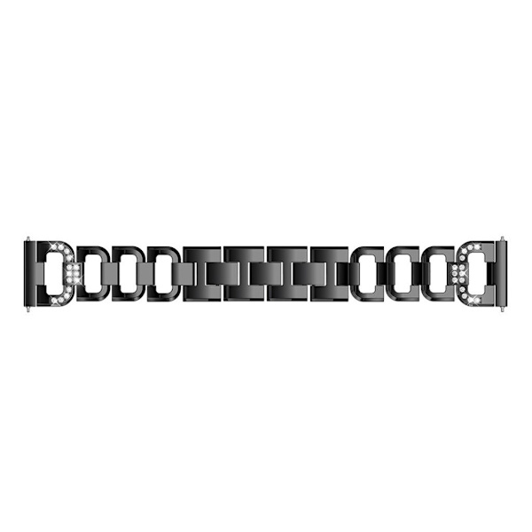 Samsung Galaxy Watch Active D-muotoinen strassi ranneke - Musta Black