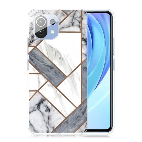 Marble Xiaomi Mi 11 Lite 5g / 11 Lite Etui - Grå / Hvid Marmorkugle Tile Multicolor