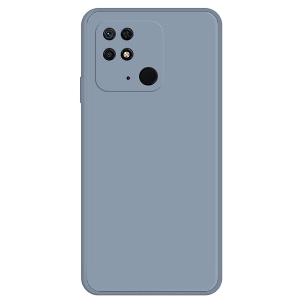 Avfasat gummerat anti-droppskydd för Xiaomi Redmi 10C - Grå Blå Blå