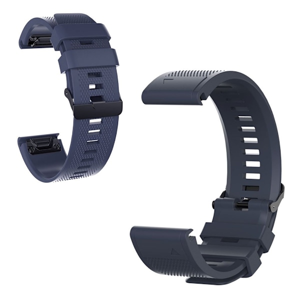 Garmin Fenix 6X / 6X Pro / Fenix 5X / Fenix 5X Plus klockarmband i silikon - Mörkblå Blå