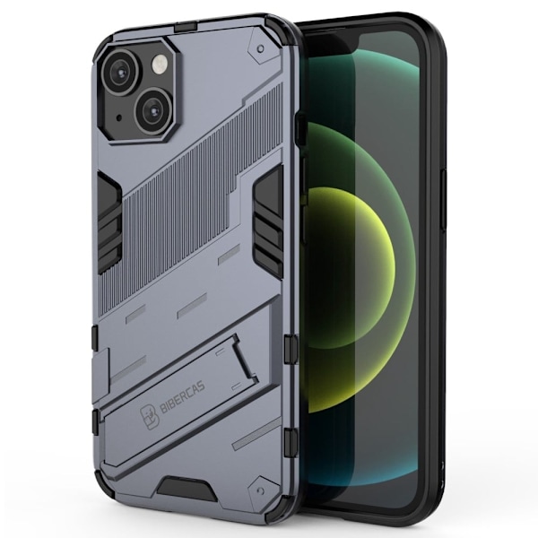 Shockproof Hybrid Suojakuori With A Modern Touch For iPhone 14 - Tummansininen Blue
