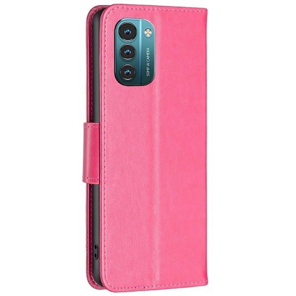 Butterfly Nokia G11 / Nokia G21 nahkakotelo - Ruusu Pink