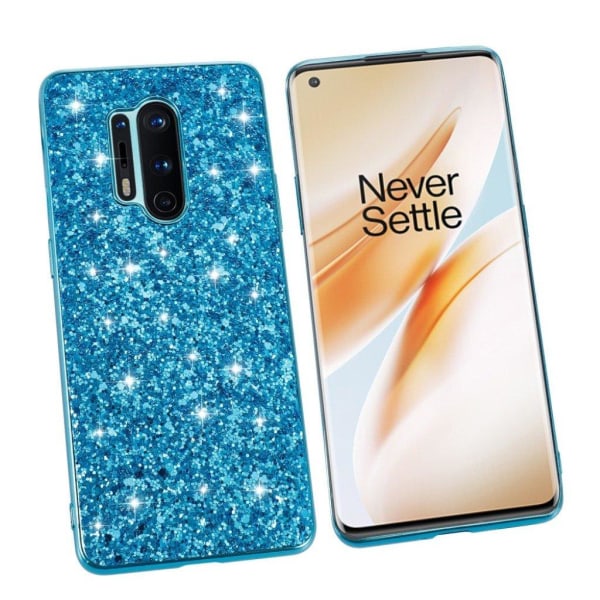 Glitter OnePlus 8 Pro skal - Blå Blå