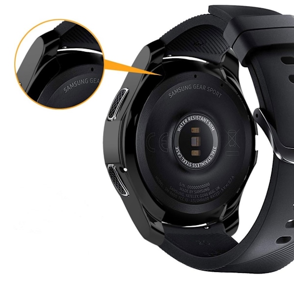 Samsung Gear S3 Frontier / Classic / Galaxy Watch (46mm) galvanisering etui - Sort Black