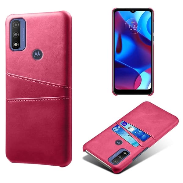 Motorola G Pure skal med korthållare - Rosa Rosa