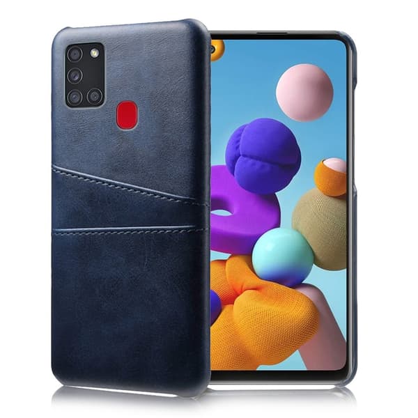 Dual Card Samsung Galaxy A21s kotelot - Sininen Blue