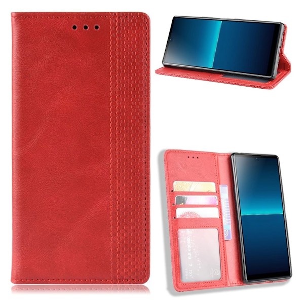 Bofink Vintage läder Sony Xperia L4 fodral - Röd Röd