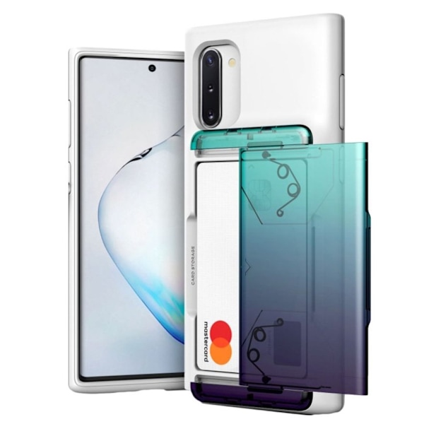 VRS Design Damda Glide Shield for Galaxy Note 10 - Hvit - Grønn Lilla Green