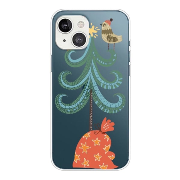 Julecover fleksibelt cover iPhone 13 mini 5.4 inch - Fugl På Træ Multicolor