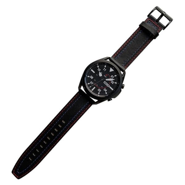 22mm Universal urrem i ægte læder - Sort Black