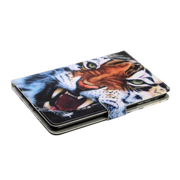 iPad Mini (2019) mønster læder flip etui - tiger Multicolor