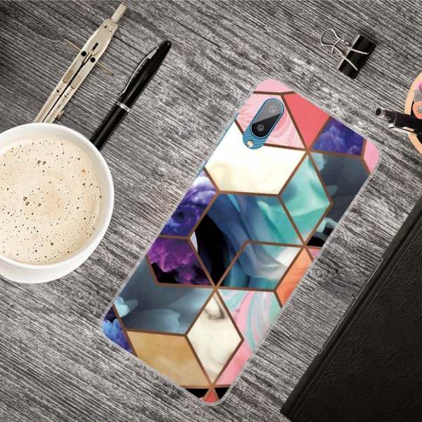 Marble Samsung Galaxy M02 / A02 Etui - Fargerik Terning Tile Multicolor