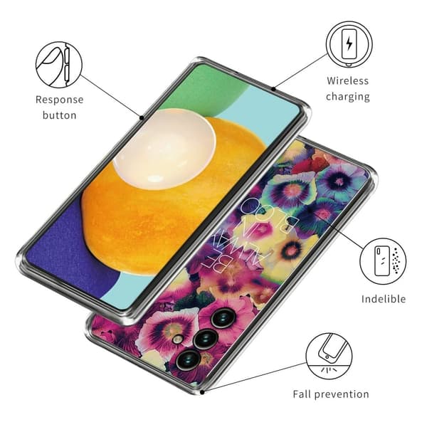 Deco Samsung Galaxy M14 Etui - Farverig Blomster Multicolor