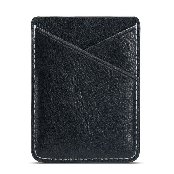 MUXMA Universal leather card holder - Black Svart