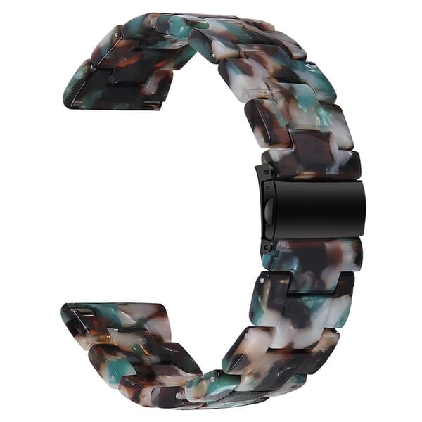 Popglory Replacement Strap Waterproof Resin Sports Watch Band - Blå Blomst Blue