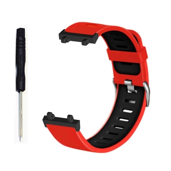 Amazfit T-Rex 2 tofarvet silikone urrem - Rød / Sort Red