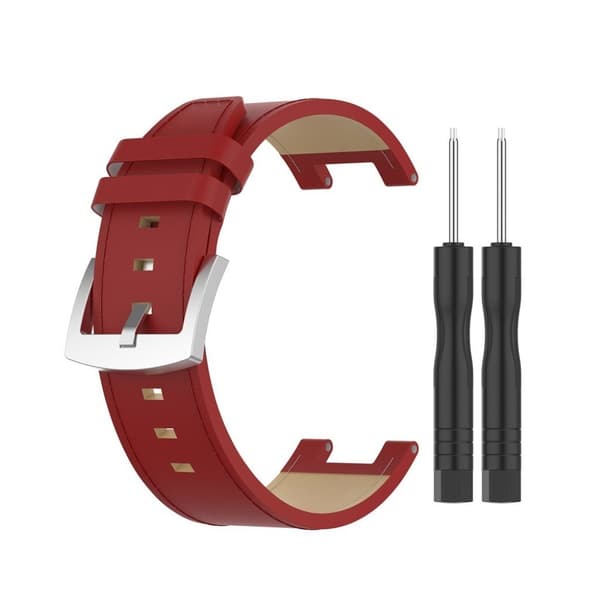 Amazfit T-Rex naudannahkainen kellonauha - Punainen Red