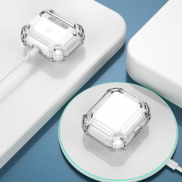 AirPods TPU-fodral i två färger med nyckelring - Transparent Transparent