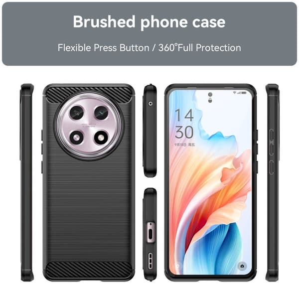 Carbon Flex Oppo A2 Pro skal - Svart Svart