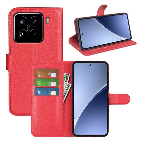 Classic Xiaomi 15 Pro flip etui - Rød Red