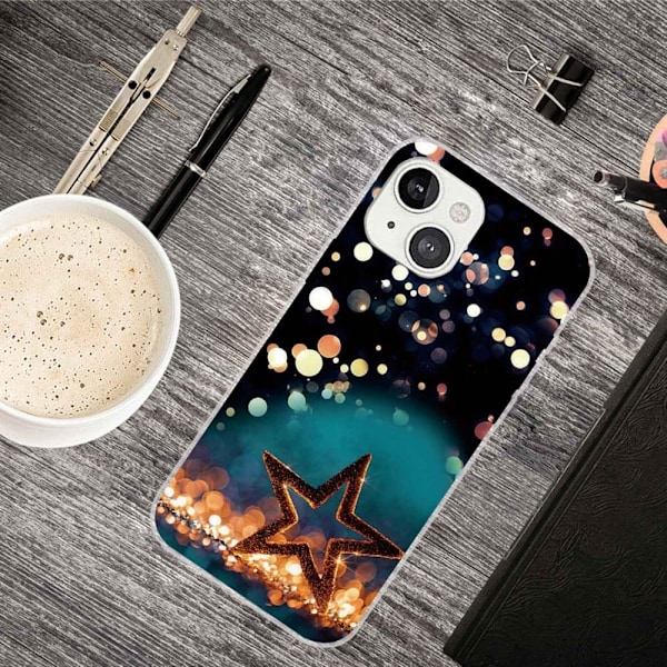 Deco iPhone 14 Plus deksel - Femtakket Stjerne Multicolor