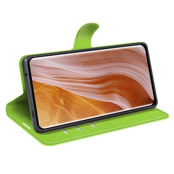 Klassisk ZTE Axon 40 Ultra Flip Etui - Grøn Green