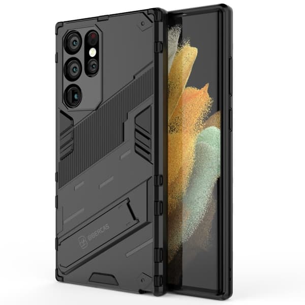 Stødsikkert hybridcover til Samsung Galaxy S22 Ultra - Sort Black
