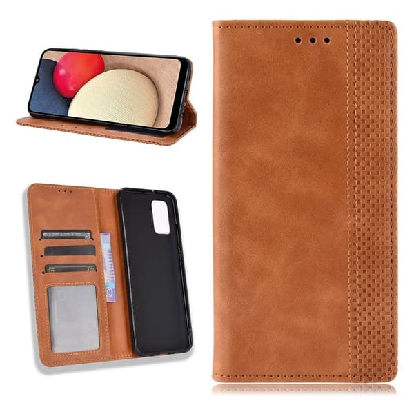 Bofink Vintage Samsung Galaxy A02s Læder etui - Brun Brown