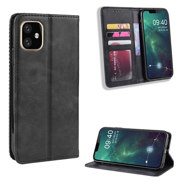 Bofink Vintage iPhone 11 Pro læderetui - Sort Black