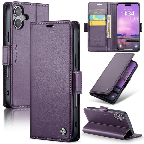 CaseMe iPhone 16 Plus smooth etui - Lilla Purple