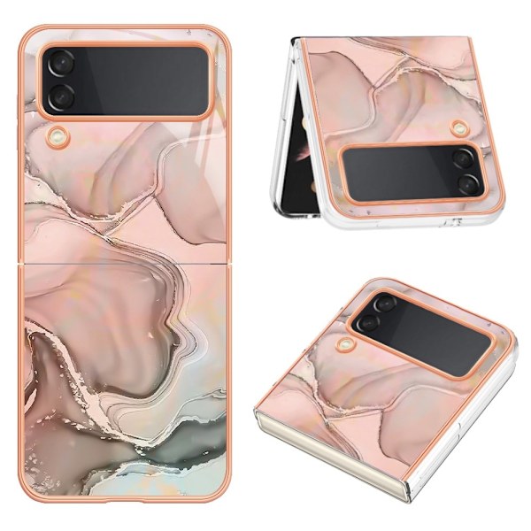 Marmormotiv Samsung Galaxy Z Flip4 skal - Rosa Rosa