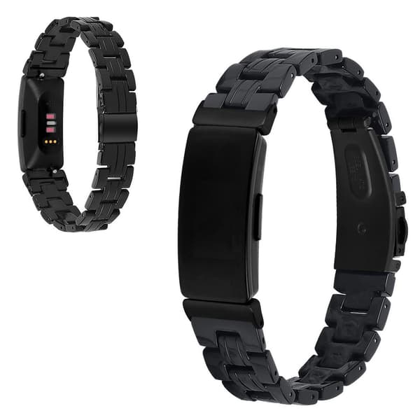 Fitbit Inspire / Inspire HR hartsikuvioinen kellonauha - Musta Black