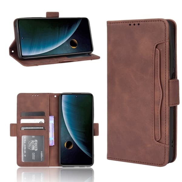 Modernt ZTE Blade V30 fodral med plånbok - Brun Brun