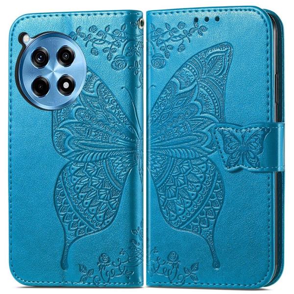 Butterfly OnePlus Ace 3 Pro Læderetui - Blå Blue