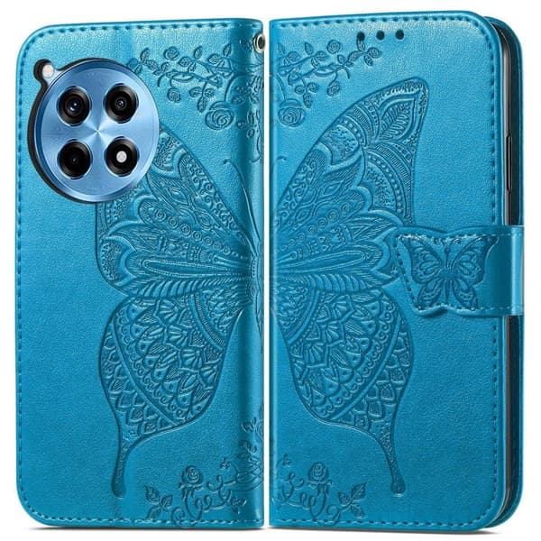 Butterfly OnePlus Ace 3 Pro nahkakotelo - Sininen Blue